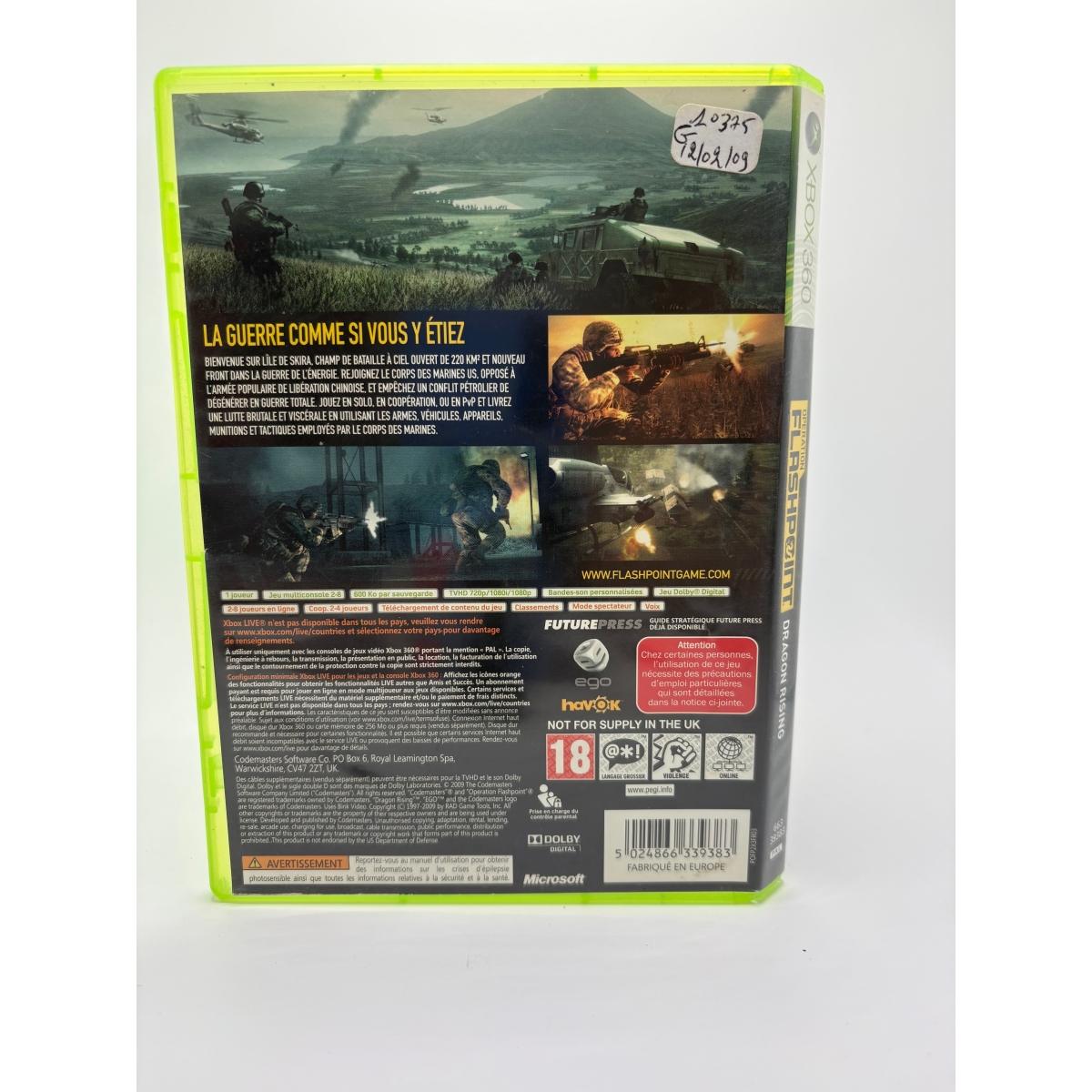 OPERATION FLASHPOINT : DRAGON RISING - Xbox 360