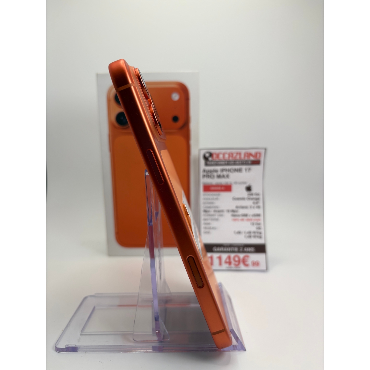 iPhone 17 Pro Max 256 Go Cosmic Orange — Snapchat banni